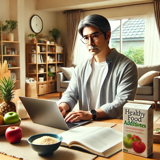 食品添加物について学ぶ佐藤さん